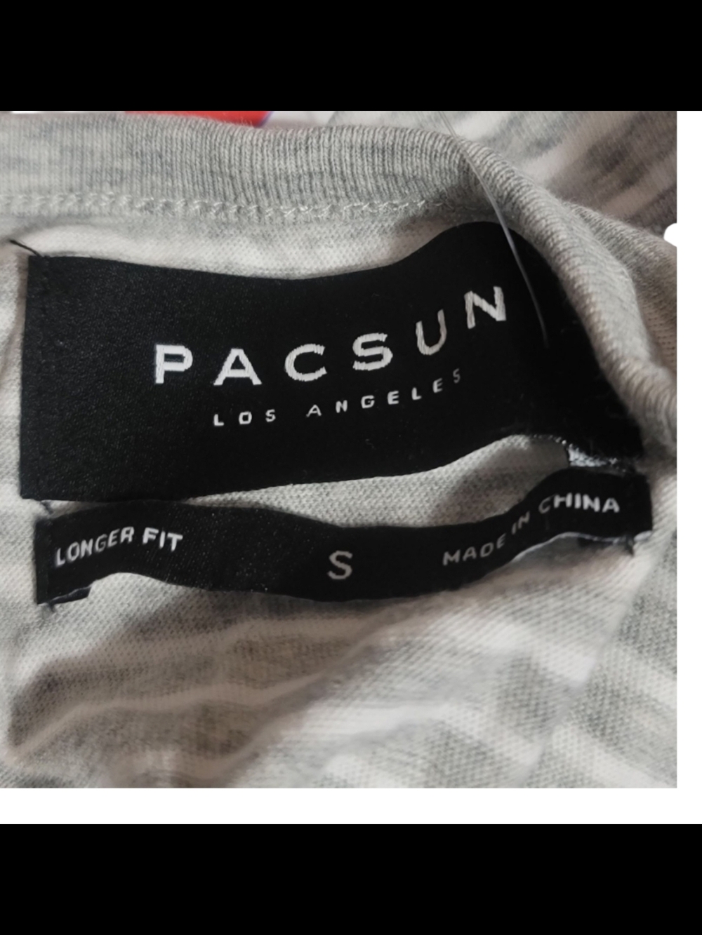PacSun Men's Gray Stripe Scoop Neck Tank - Picture 4 of 5